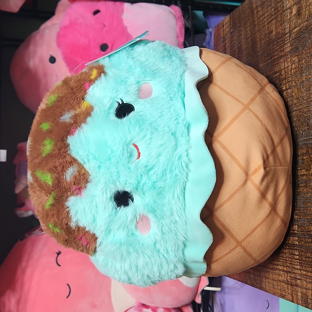 Fuzzamallows Maya Mint Chocolate Chip Ice Cream Cone 12"